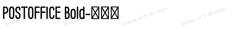 POSTOFFICE Bold字体转换